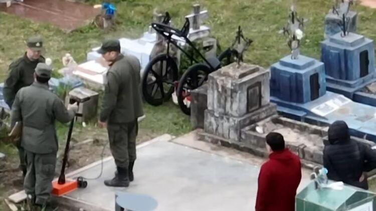 Búsqueda de Loan: romperán la misteriosa losa del cementerio de 9 de Julio