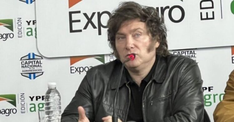 El jefe de estado Javier Milei estuvo presente en la ExpoAgro junto a Bullrich, Espert y Diego Valenzuela