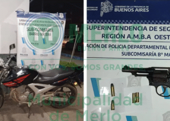  Detienen en Merlo a un prófugo por homicidio: estaba armado y acababa de robar una moto