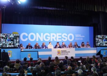 CONGRESO DEL PJ BONAERENSE EN MERLO EL PARTIDO JUSTICIALISTA DE LA PROVINCIA DE BUENOS AIRES REALIZO HOY SU CONGRESO ORDINARIO EN MERLO