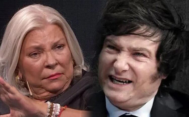 Elisa Carrió sobre los Milei: “Pareja perversa”.