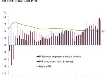 El crédito en pesos se mantuvo sin cambios, mientras crecen los préstamos en dólares