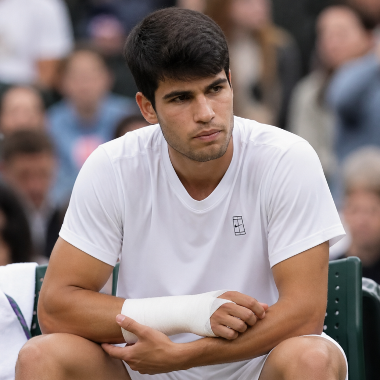 Carlos Alcaraz se retira de Wimbledon por una lesión en la muñeca