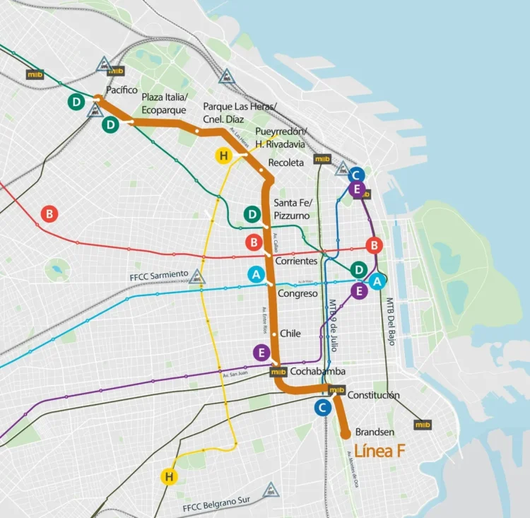 Aprobada la construcción de la Línea F de subte en la Ciudad de Buenos Aires: recorrido y detalles
