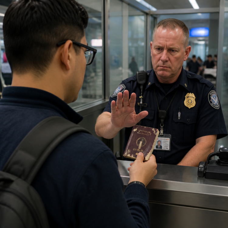 Estados Unidos restringe la entrada a ciudadanos mexicanos con pasaportes severamente dañados