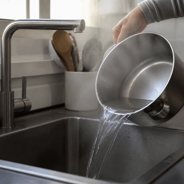 Riesgos de verter agua hirviendo en la pileta de la cocina: qué tener en cuenta