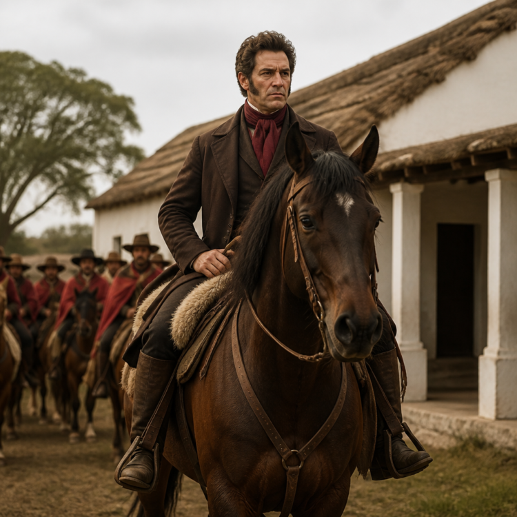 Juan Manuel de Rosas adquirió una estancia en 1820: construyó un rancho de 140 toneladas y organizó a los Colorados del Monte